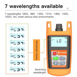 Komshine Mini Handheld Optical Power Meter Fiber Loss Measurement, Specification: KPM-25M-A/-70DBM~+6DBM