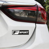 Car Type B F-SPORT Aluminum Alloy Personalized Decorative Stickers, Size:10x3x0.4cm (Black White)