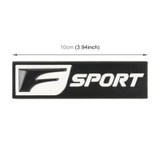 Car Type B F-SPORT Aluminum Alloy Personalized Decorative Stickers, Size:10x3x0.4cm (Black White)