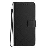 For Xiaomi Poco M5 / M4 5G Rhombic Grid Texture Leather Phone Case(Black)