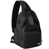 Cwatcun D17 Camera Shoulder Crossbody Backpack(Black)