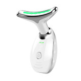 Electrical Neck Beauty Instrument Neck Massager Face Beauty Device, Style: Oval(White)