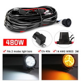 H0006 Off-road Vehicle 480W 2 in 1 Waterproof Switch Light Wiring Harness