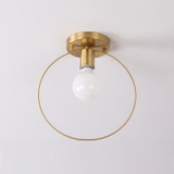 Simple Modern Aisle Copper Lamp with 5W Three-color Light( Ceiling Type)