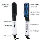 Mini Men Electrical Beard Styling Comb Beard Straightener, Plugs: AU Plug (White)