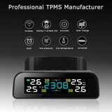 TY17 Car External High Precision Solar Charging Tire Pressure Monitoring System TPMS