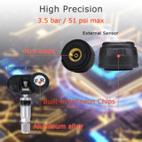 TY17 Car External High Precision Solar Charging Tire Pressure Monitoring System TPMS