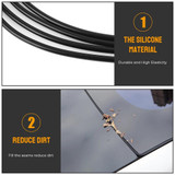 For Tesla Model 3 3m Skylight Sealing Waterproof Strips Windshield Noise Reduction Sound Isolation Ring(Black)