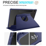 For Samsung Galaxy Tab S8+ X800 Acrylic 360 Degree Rotation Holder Tablet Leather Case(Dark Blue)