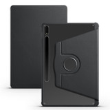 For Samsung Galaxy Tab S8+ X800 Acrylic 360 Degree Rotation Holder Tablet Leather Case(Black)