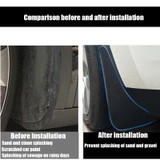 For Tesla Model Y Car Punch-Free Front And Rear Wheel Soft Rubber Mudguards, Style: Carbon Fiber