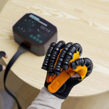 Intelligent Robotic Rehabilitation Glove Equipment, With UK Plug Adapter, Size: XXL(Left Hand Brown)