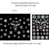 Christmas Window Decoration Poster Santa Claus Elk Snowflake Glass Wall Stickers, Style: SD-2210 30x45cm
