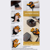 Intelligent Robotic Rehabilitation Glove Equipment, With UK Plug Adapter, Size: XXL(Right Hand Brown)