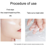 100pcs/pack Beauty Salon Plastic Disposable Face Mask Transparent Cling Film(White)