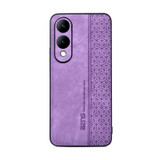 For vivo Y17S AZNS 3D Embossed Skin Feel Phone Case(Purple)