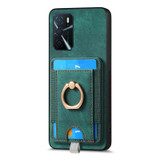 For OPPO Reno9 Pro+ 5G Retro Splitable Magnetic Card Bag Leather Phone Case(Green)