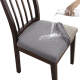 Diamond Plaid Jacquard Chair Cushion Cover Hotel Restaurant Dining Table Chair Cover(Claret)