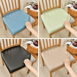 Large 45-53cm Waterproof Oil Wear-resistant PU Leather Chair Cover Universal Elastic Seat Cover(Smog Blue)