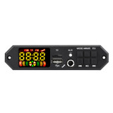 80W 12V Bluetooth MP3 Decoder Board With Power Amplifier Color Screen Call Recording, Model: Silicone Remote Control