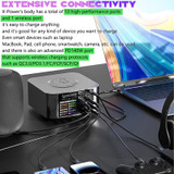 Mechanic X-Power Series Multiport Digital Display USB Charger Station with Wireless Charging, Total Power:150W(EU Plug)