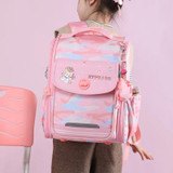 XYFKIDS Girls Cute Shoulder Backpack Dual Student Schoolbag Kids Casual Space Bag(Pink)