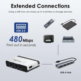 WAVLINK NU516U1 USB2.0 Wireless Printer Server With 10 / 100Mbps LAN / Bridge WiFi(US Plug)