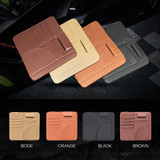 Car Multifunctional Sun Visor Card Holder Bill Storage Card Bag (Orange)