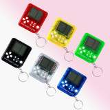 4 PCS Handheld Mini Game Console Toy Classic Brick Game Console with Keychain(Random Color)