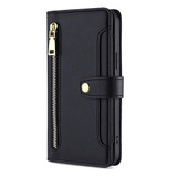 For Xiaomi Redmi K60 Ultra Lite Sheep Texture Cross-body Zipper Wallet Leather Phone Case(Black)