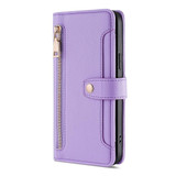 For Xiaomi Redmi K60 Ultra Lite Sheep Texture Cross-body Zipper Wallet Leather Phone Case(Purple)