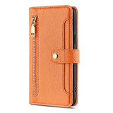For Xiaomi Redmi K60 Ultra Lite Sheep Texture Cross-body Zipper Wallet Leather Phone Case(Orange)