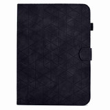 For Samsung Galaxy Tab A 10.1 2019 T510 Rhombus TPU Leather Tablet Case(Black)