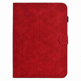 For Samsung Galaxy Tab A 10.5 T590 Rhombus TPU Smart Leather Tablet Case(Red)