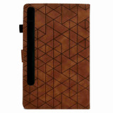 For Samsung Galaxy Tab S7 / S8 Rhombus TPU Smart Leather Tablet Case(Brown)