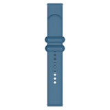 18mm Universal Solid Color Reverse Buckle Silicone Watch Band(Blue)