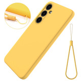 For Samsung Galaxy S24 5G Color Liquid Silicone Phone Case(Yellow)