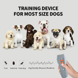 LED Flashing Light Handheld Ultrasonic Bark Arrester Frequency Conversion Dog Training Device(Black+Orange)