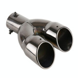 Universal Car Styling Stainless Steel Straight Exhaust Tail Muffler Tip Pipe, Inside Diameter: 6cm (Grey)