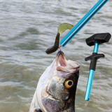 Aluminum Alloy Decoupler T-Shaped Fish Hook Remover Sea Fishing Equipment 24 X 7.5cm, Spec: Blue
