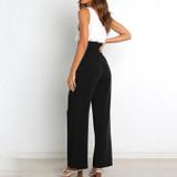 Women Suit Trousers Casual Versatile Wide Leg Trousers Temperament Commuter Pants, Size: XL(Apricot)