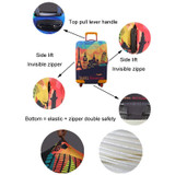 Thickened Dustproof High Elastic Suitcase Protective Cover, Color: Plenty of Fish(XL)