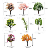 Micro Landscape Ornaments Simulated Christmas Trees Succulent Accessories Materials, Style: Pink Flowers Green Background