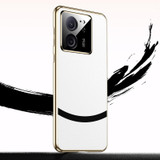 For Xiaomi Redmi K60 Pro Gilt Leather Electroplated Phone Case(Black)