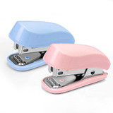 Deli  Macaron Color Stapler + 640 Staples Set Small Mini Stapler Stationery(Blue)