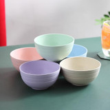 4.5 inch Wheat Straw Bowl House Children Small Bowl Plastic Soup Bowl(Light Green)