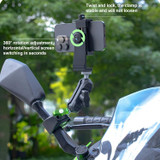 RUIGPRO Crab Clamp Action Camera Bracket 3-claw Ballhead Mount