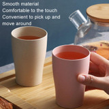 Wheat Straw Cup Household Plastic Anti-Fall Couple Portable Travel Brushing Cup(Pink)