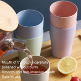 Wheat Straw Cup Household Plastic Anti-Fall Couple Portable Travel Brushing Cup(Pink)