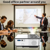 Cheerlux C9 1920x1080P HD Same Screen Smart Projector, Support HDMI x 2 / USB x 2 / VGA / AV (White)